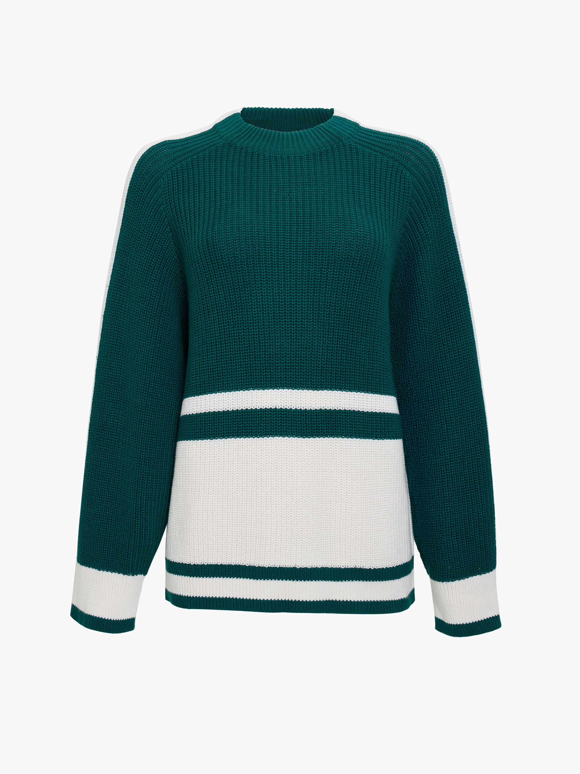 Lily Mozart Side Panel Jumper Rainforest Green/Porcelain Cream