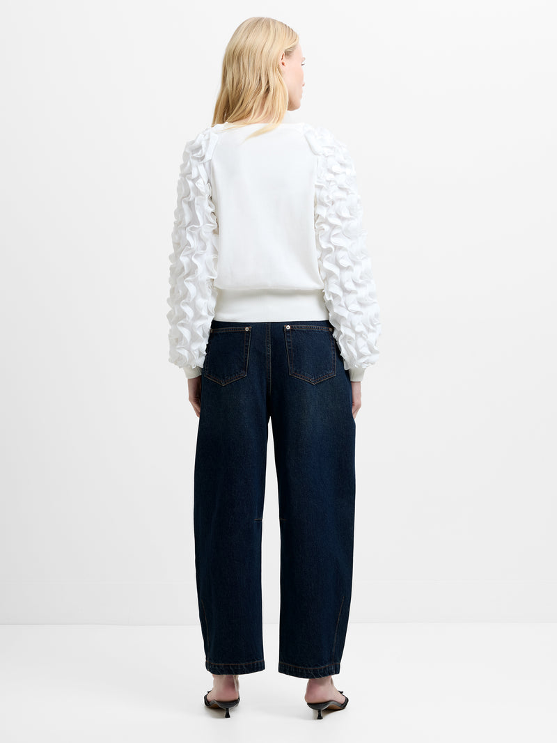 Krista Mix Ruffled Sleeve Jumper