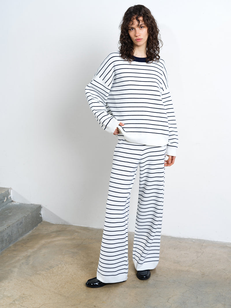 Marley Knit Striped Crew Neck Jumper