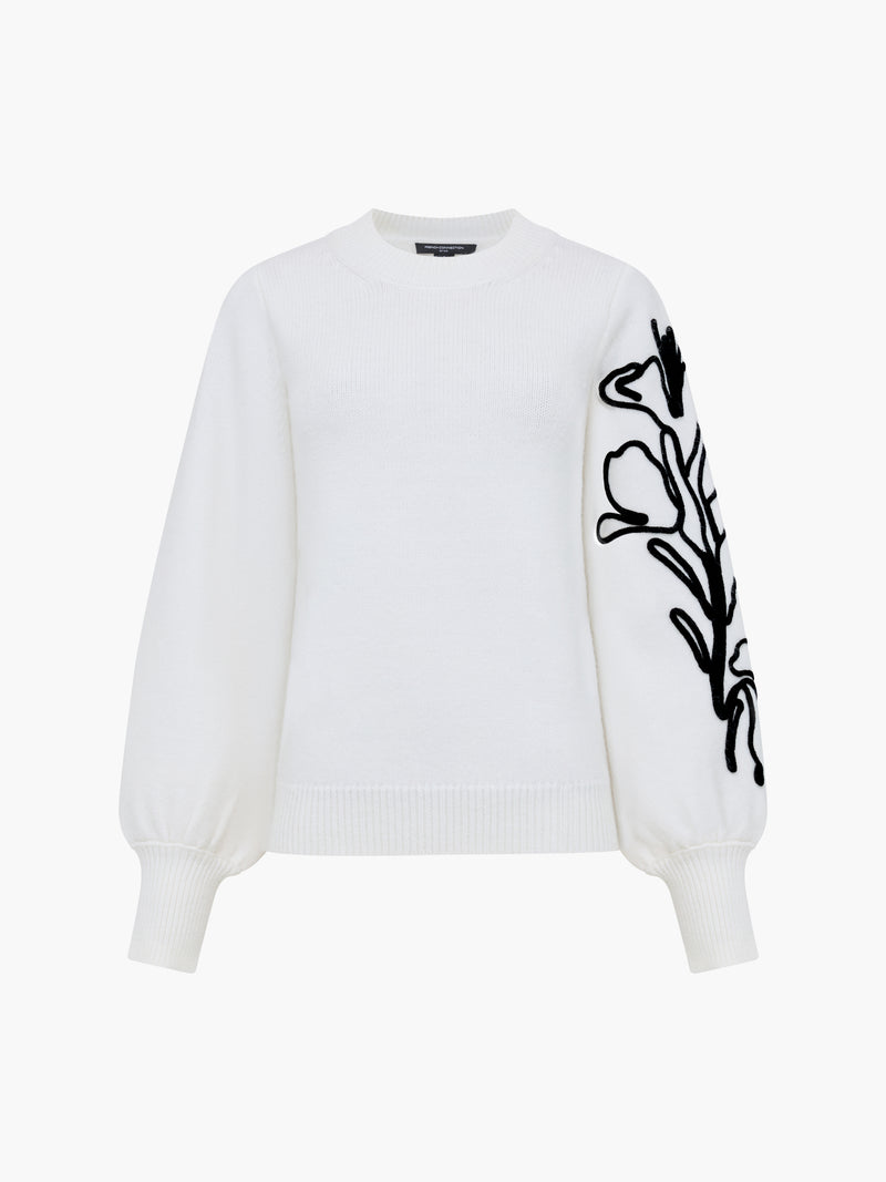 Patrice Floral Embroidered Sleeve Jumper