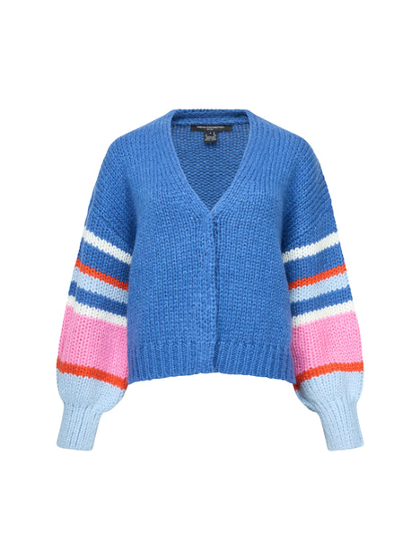 Monroe Knit Multicolour Striped Sleeve Cardigan