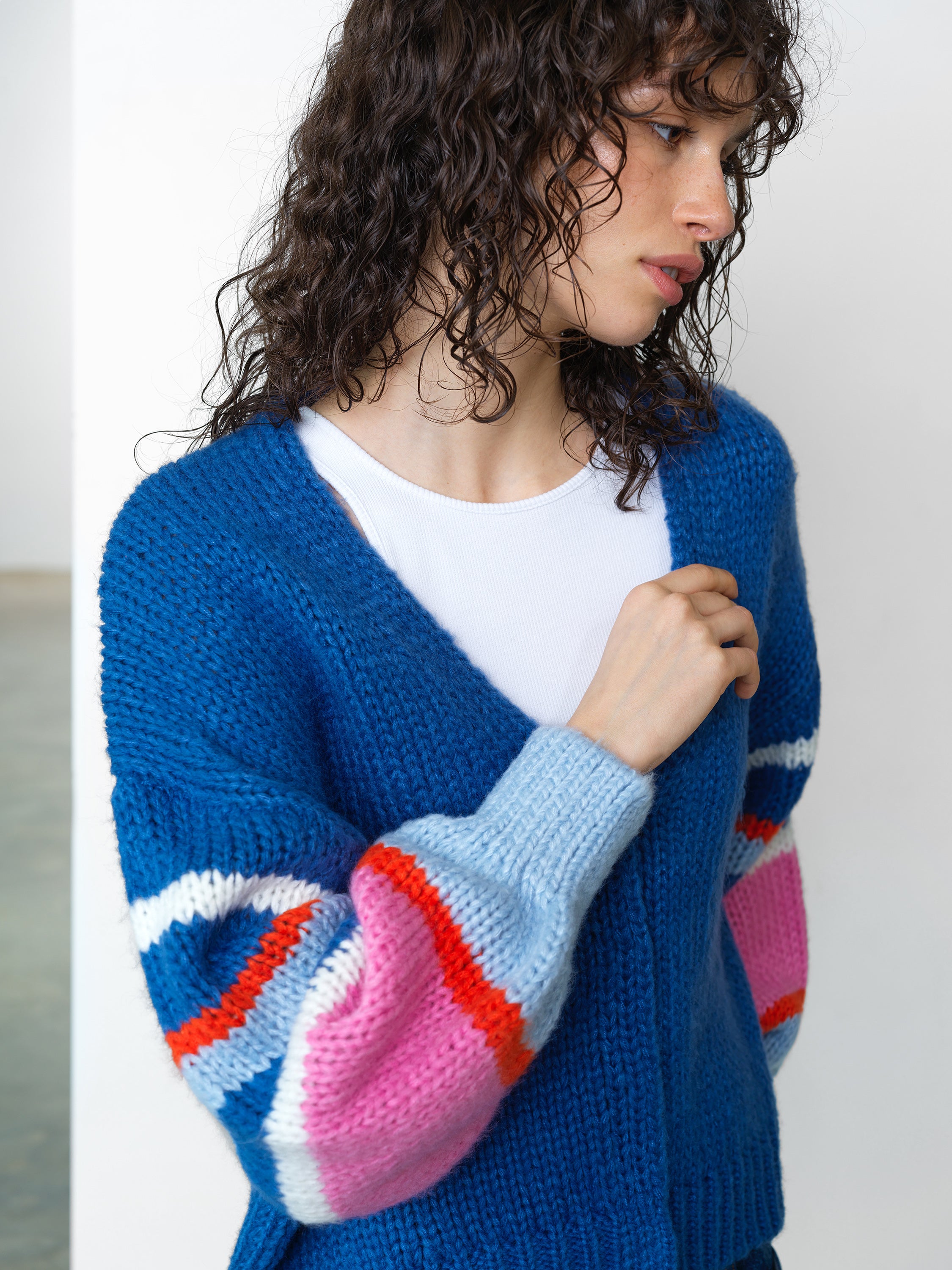 Monroe Colour Striped Sleeve Cardigan