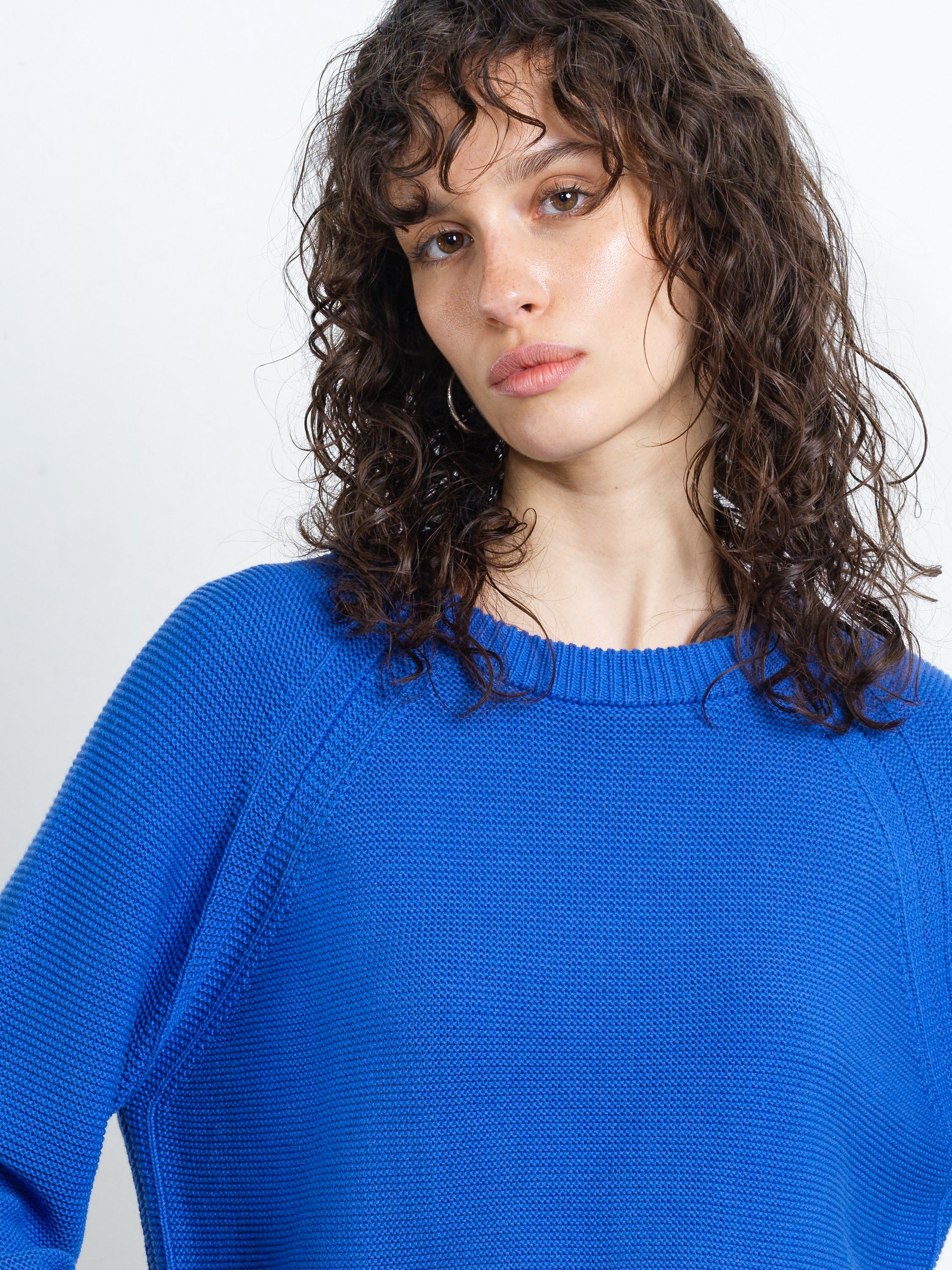 Lily Mozart Knit Long Sleeve Jumper Azure Blue | French Connection UK