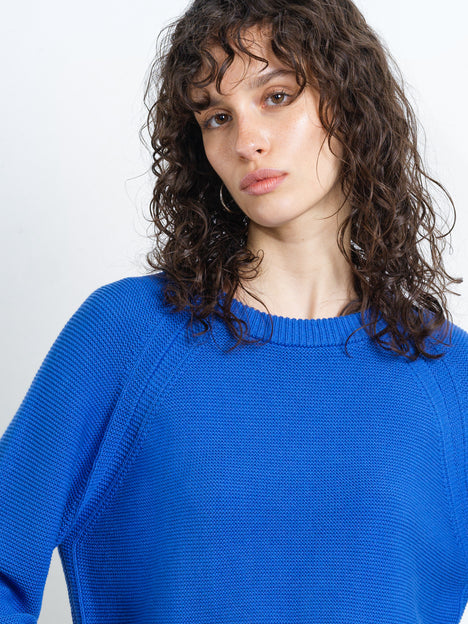 Lily Mozart Purl Knit Blue Long Sleeve Jumper