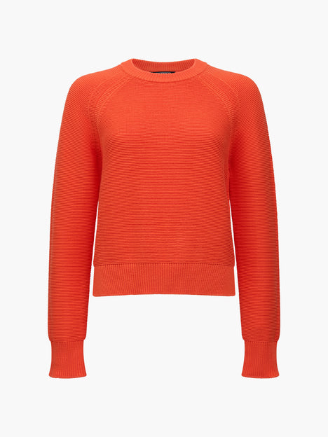 Lily Mozart Purl Knit Orange Long Sleeve Jumper