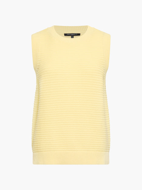 Lily Mozart Knit Butter Yellow Tank Top