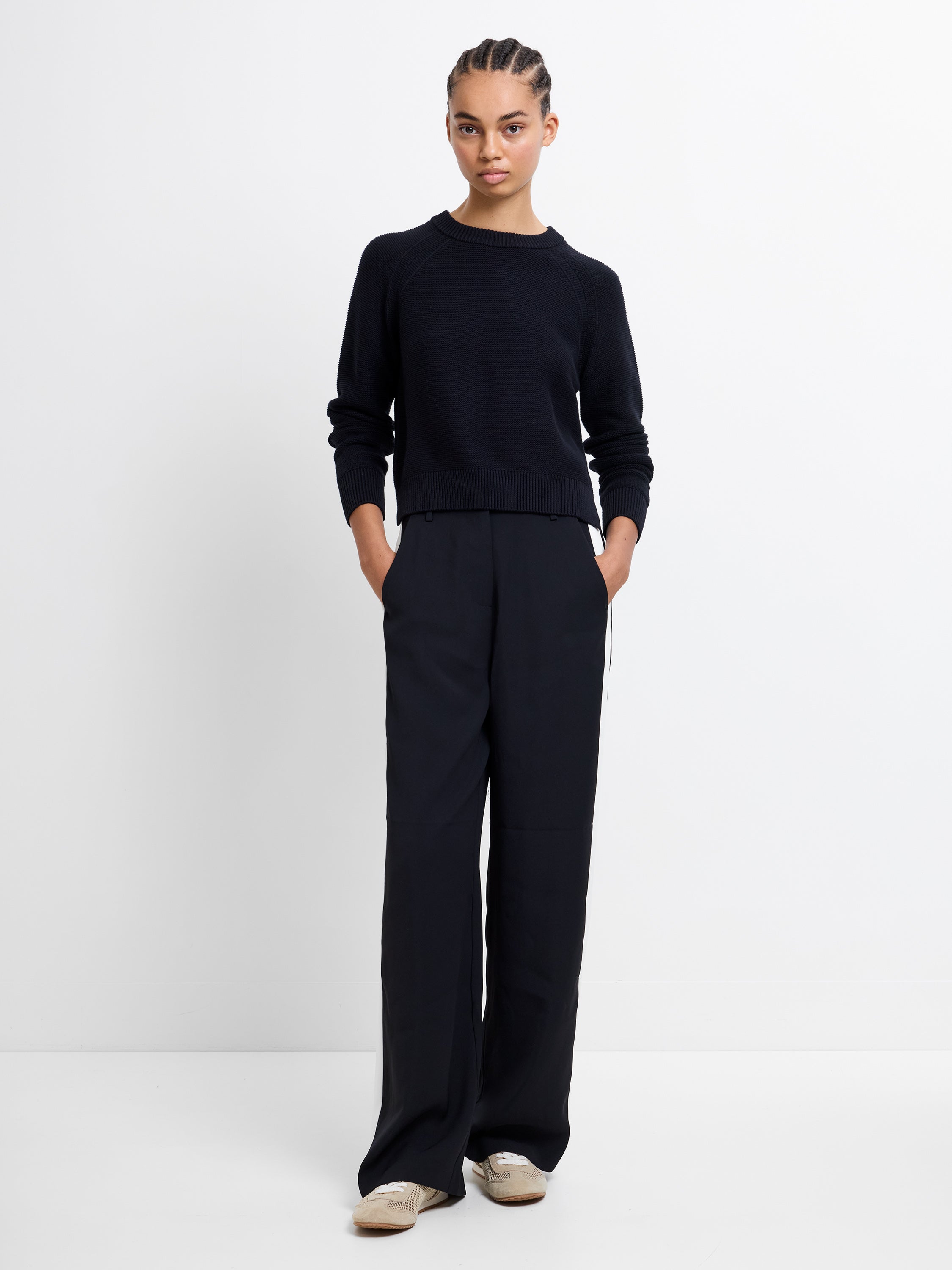 Lilly Mozart Crew Neck Jumper Blackout | French Connection UK