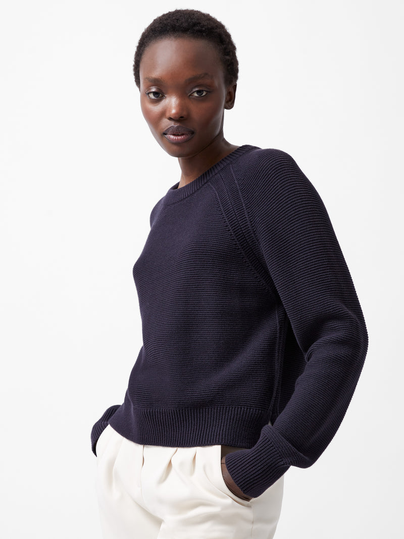 Lilly Mozart Crew Neck Jumper Utility Blue French Connection UK