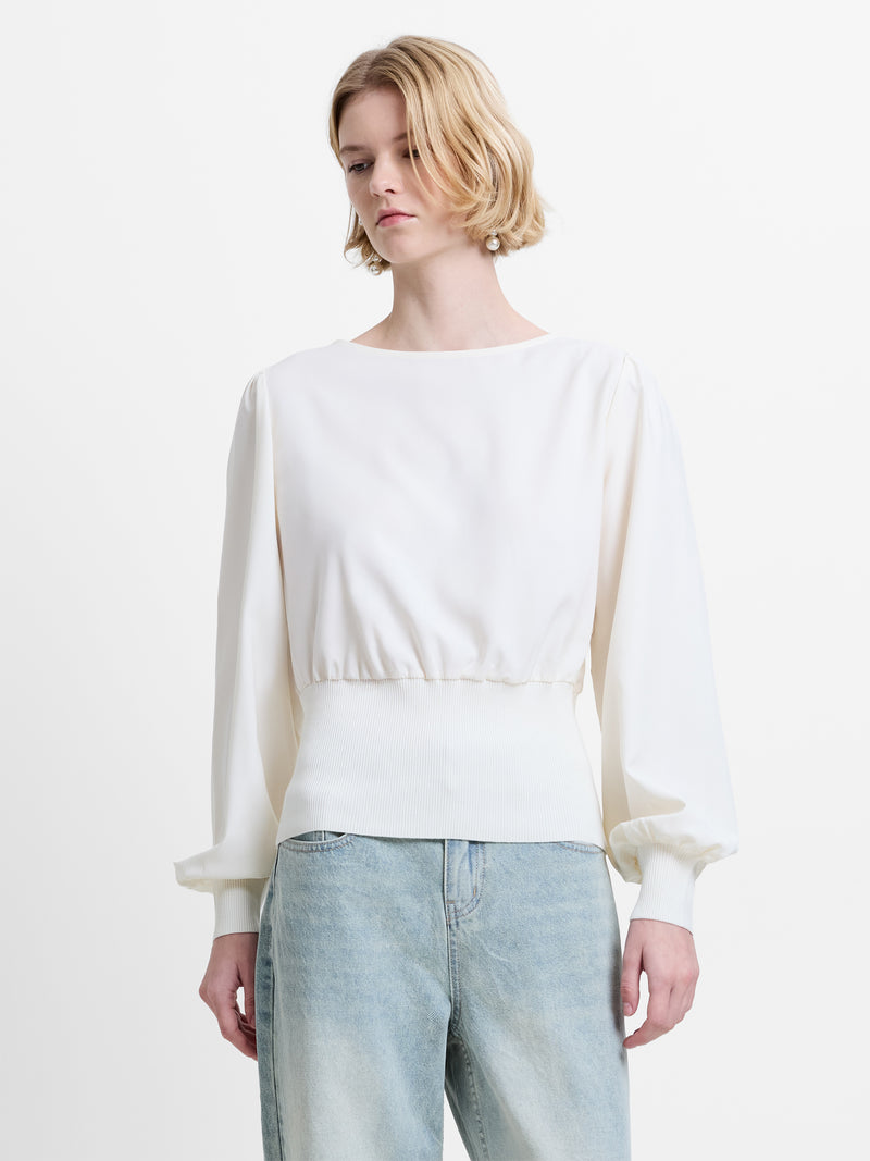 Krista Knit Slash Neck Jumper