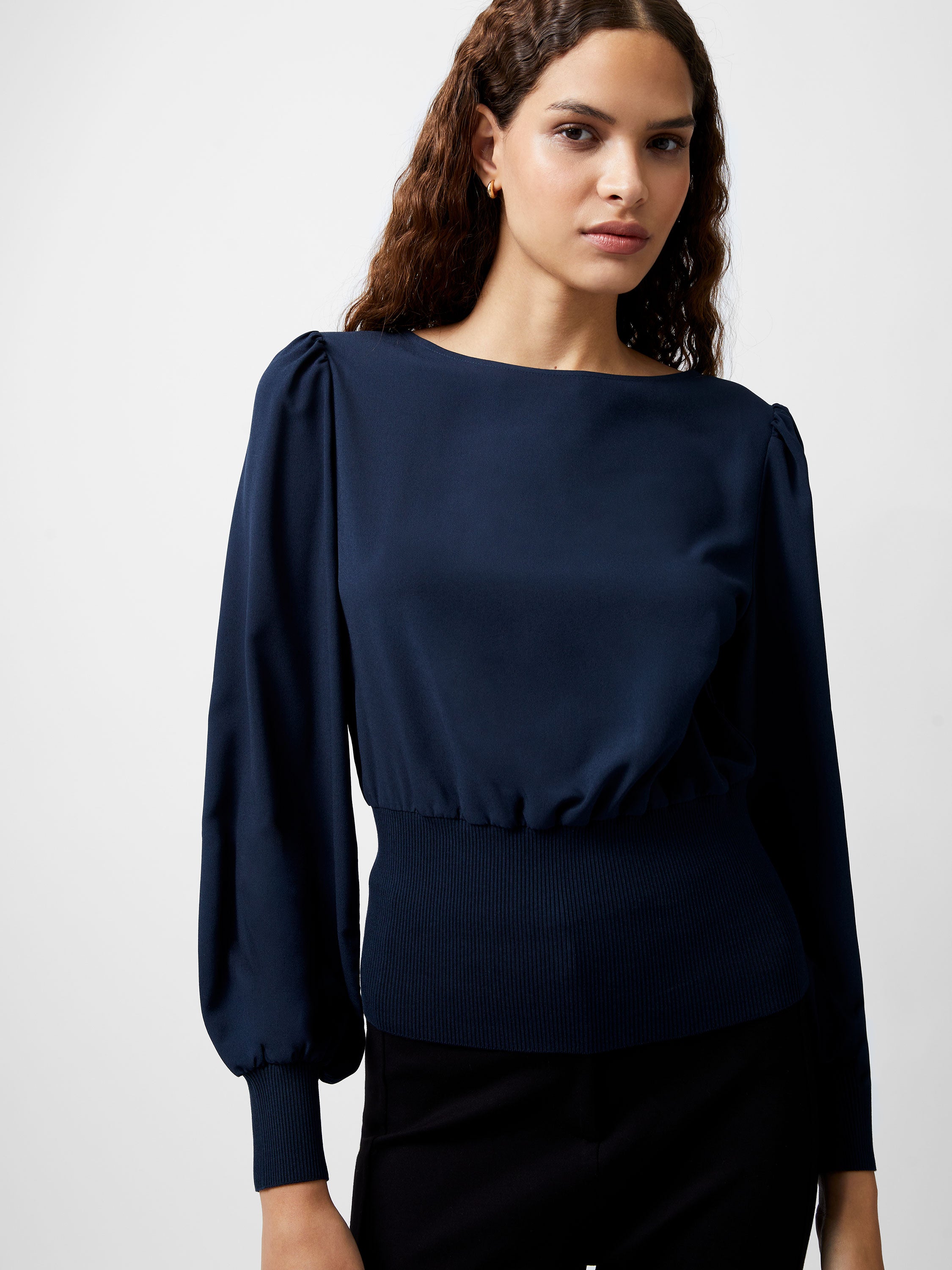 Krista Knit Slash Neck Jumper