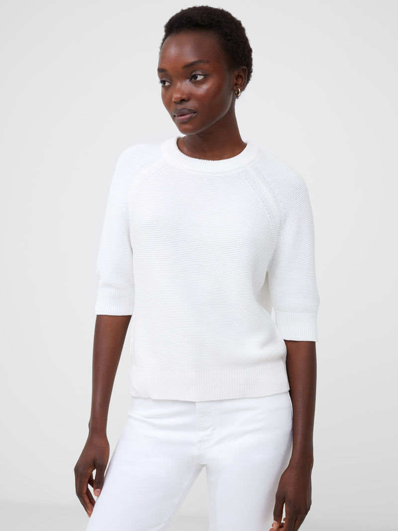 Lily Mozart Short Sleeve Jumper Summer White | French Connection UK