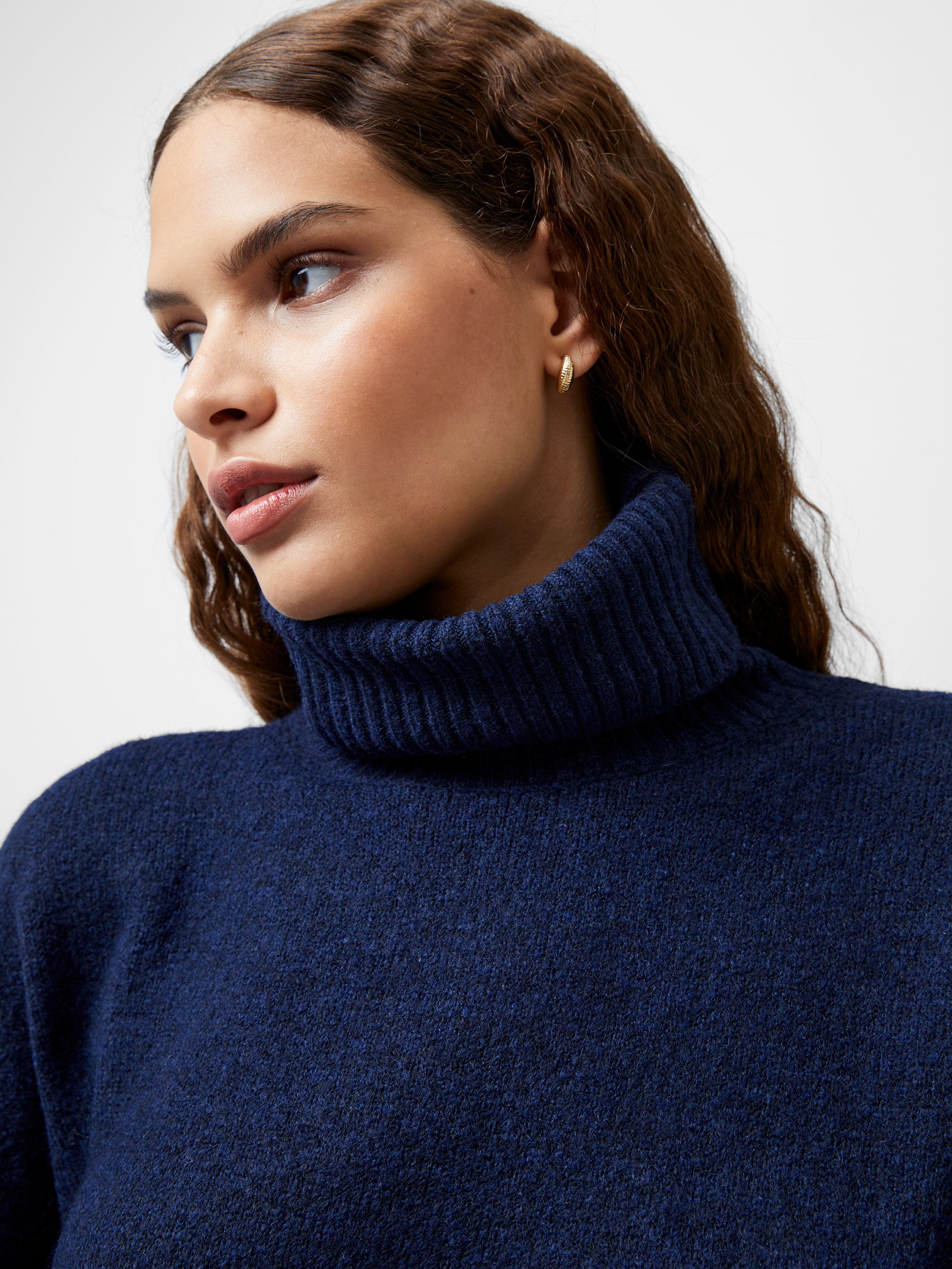 Kezia Recycled Roll Neck Jumper Marine | French Connection UK