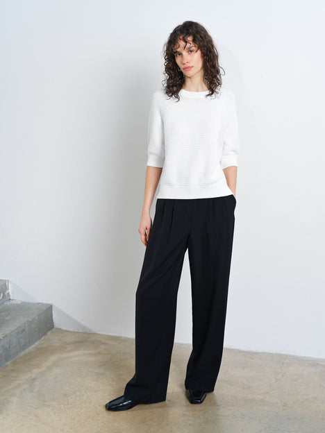 Lily Mozart Short Sleeve Purl Knit Jumper