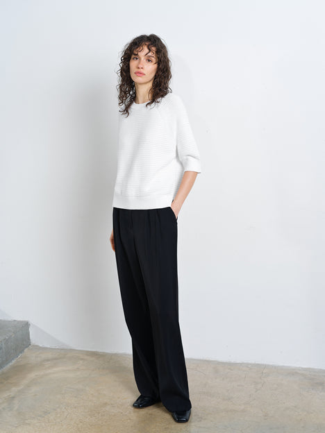 Lily Mozart Short Sleeve Purl Knit Jumper