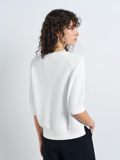 Lily Mozart Short Sleeve Purl Knit Jumper