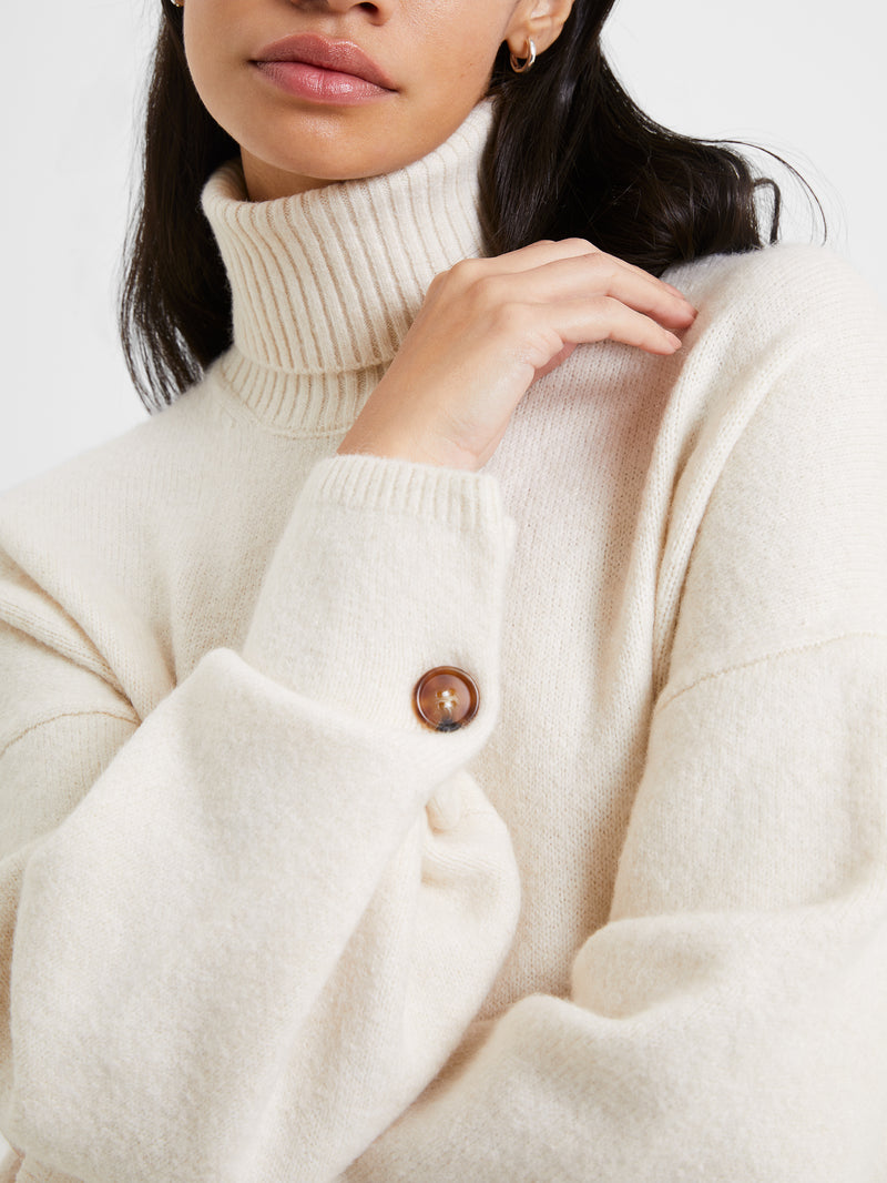 Kezia Recycled Roll Neck Jumper Classic Cream | French Connection UK