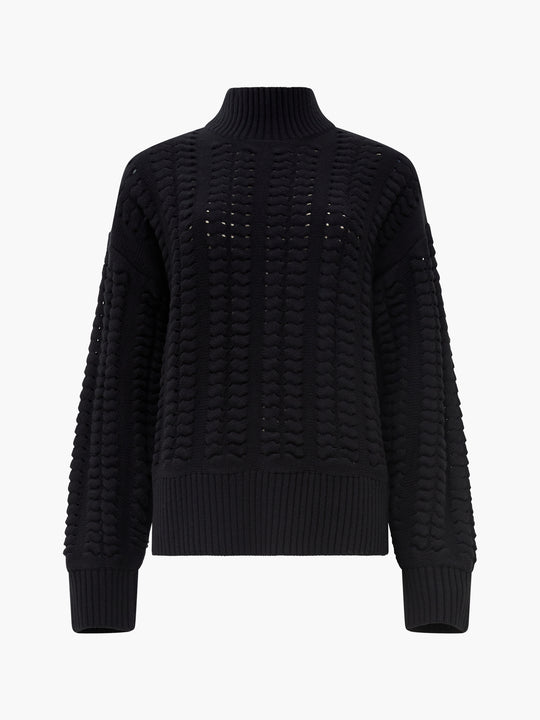 Jolee High Neck Cable Knit Jumper