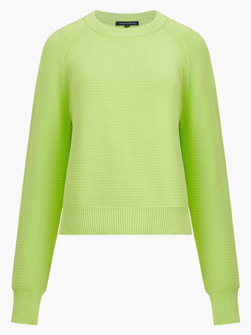Lily Mozart Knit Crew Neck Jumper Sharp Green | French Connection UK