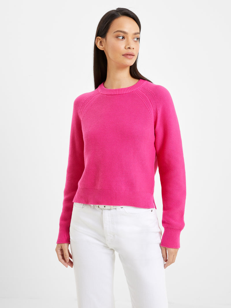 Lily Mozart Knit Crew Neck Jumper Fuschia | French Connection UK