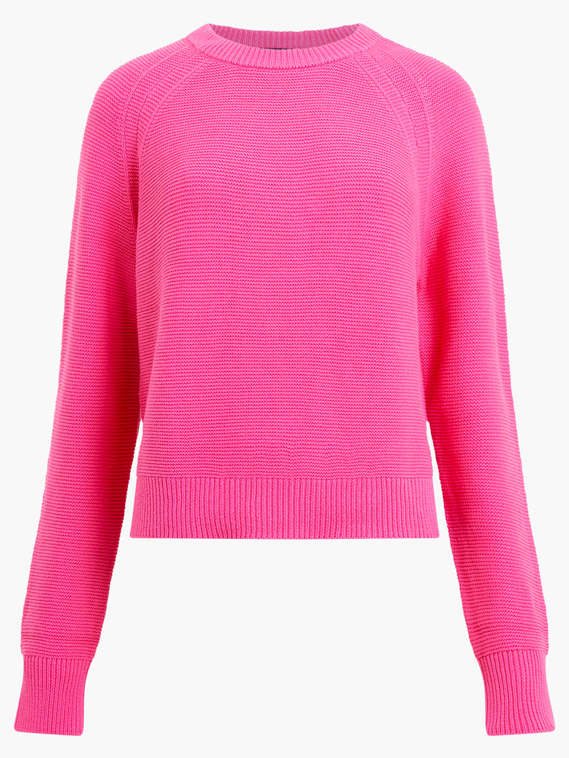 Lily Mozart Knit Crew Neck Jumper Fuschia | French Connection UK
