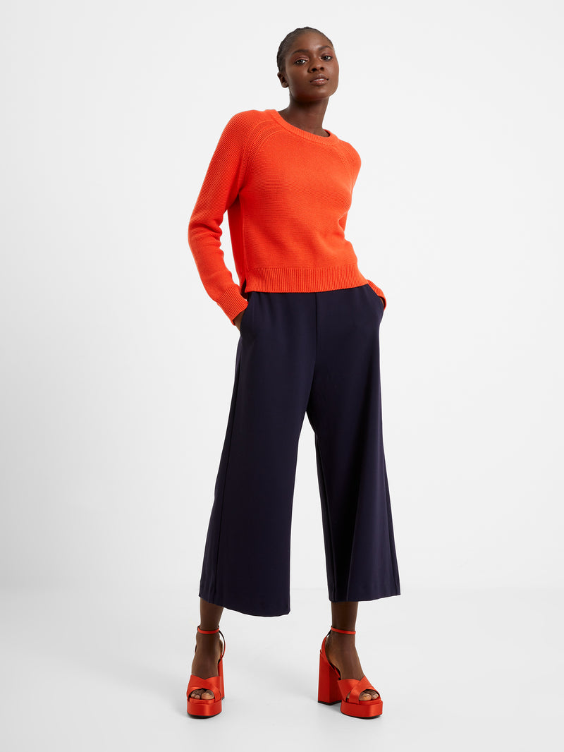 Lily Mozart Knit Crew Neck Jumper Mandarin Red | French Connection UK
