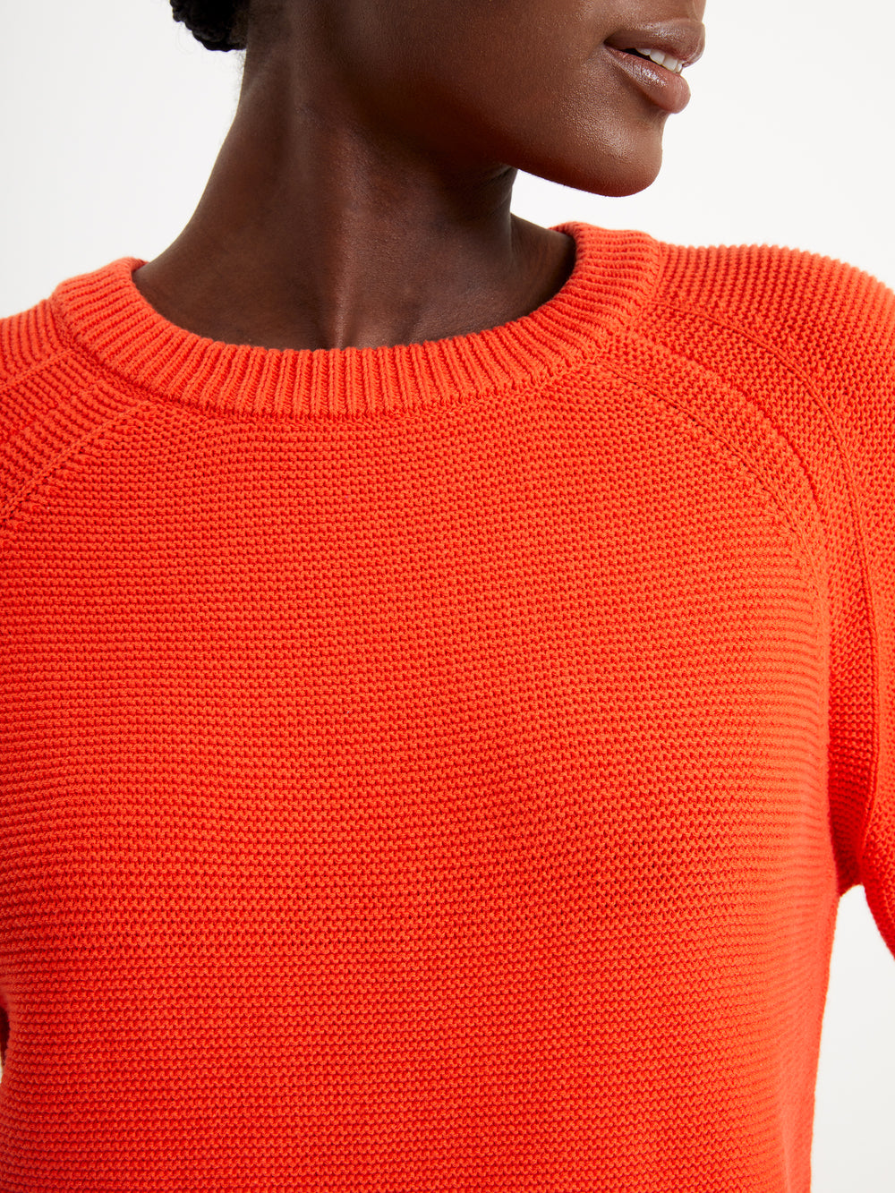 Lily Mozart Knit Crew Neck Jumper Mandarin Red | French Connection UK