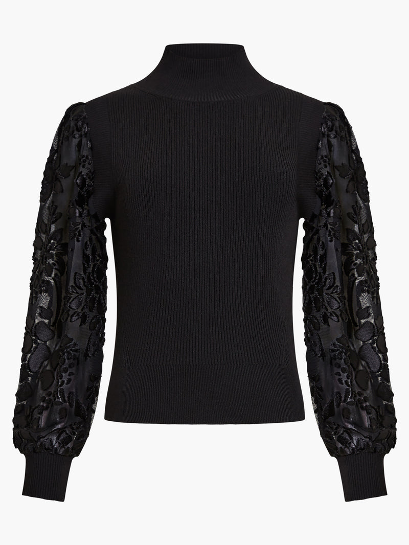 Onnie Krista Burnout Sleeves Jumper Blackout | French Connection UK