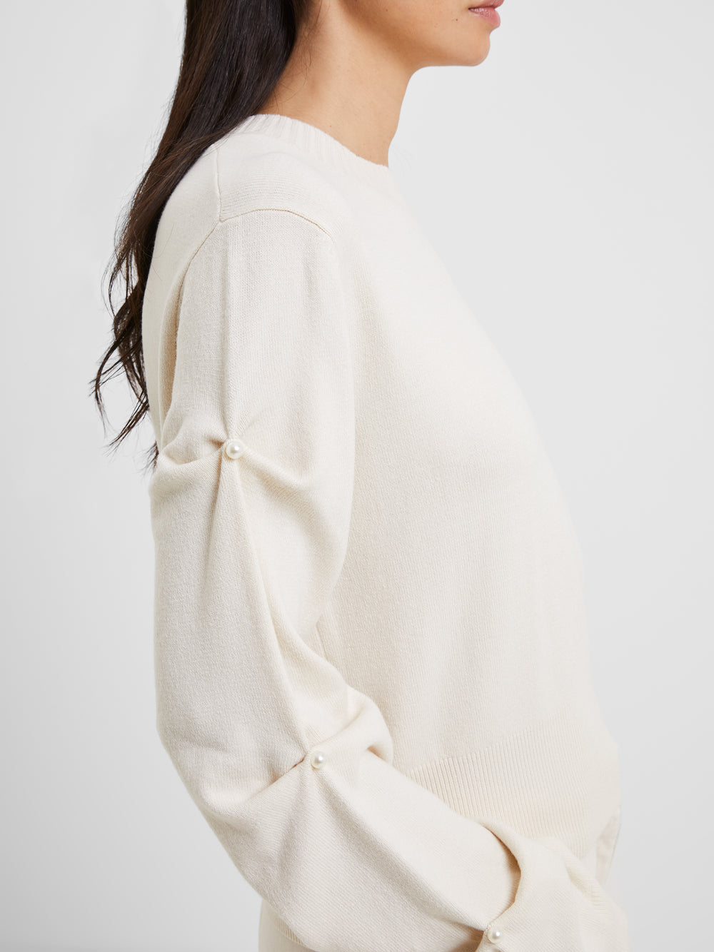 Babysoft Pearl Sleeve Jumper Classic Cream French Connection UK