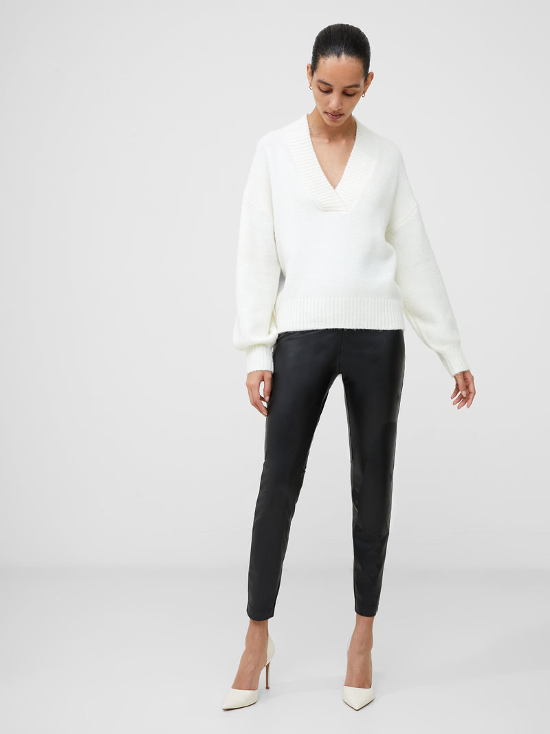 Soft Crossover Vee Jumper Ivory French Connection UK