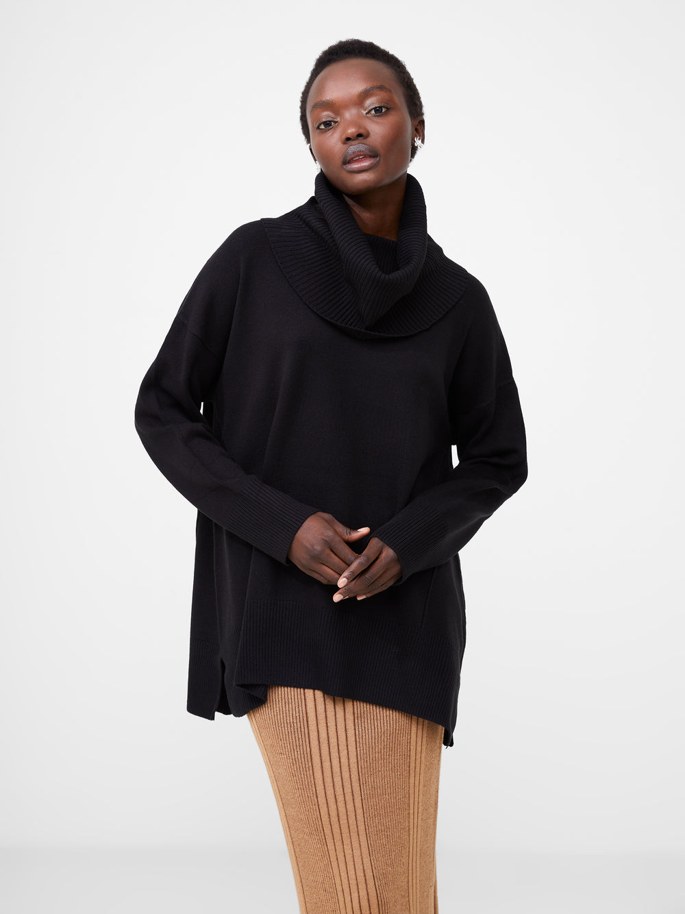 Long cowl neck clearance jumper