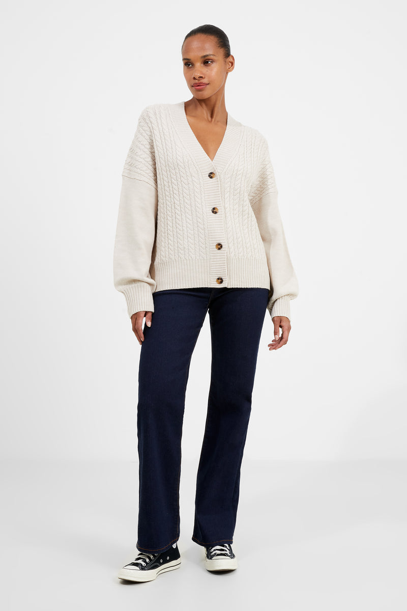 Babysoft Cable Knit Cardigan Light Oatmeal