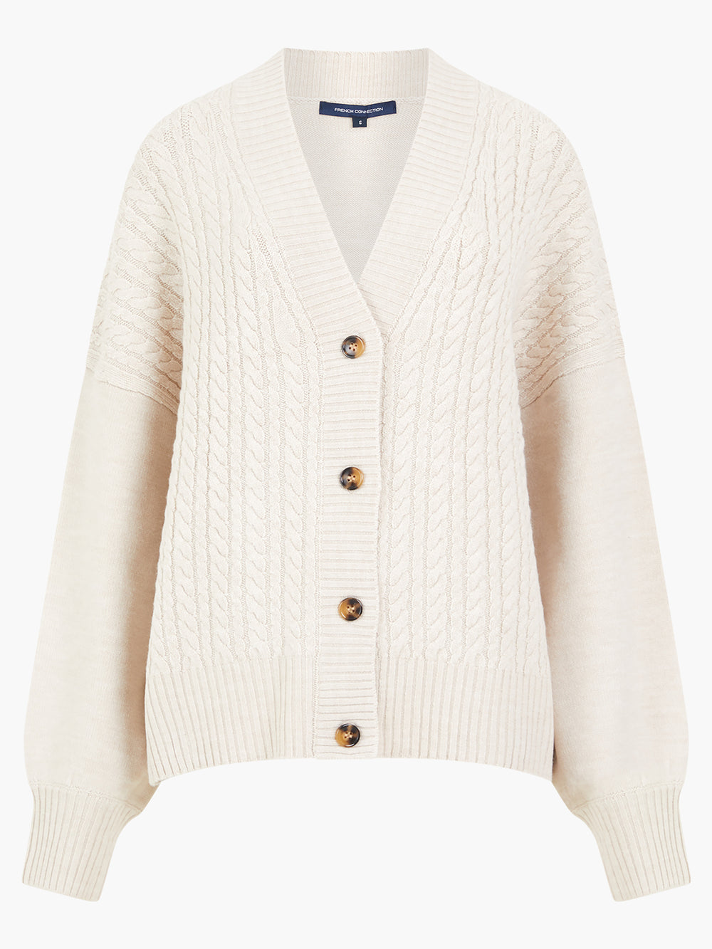 Babysoft Cable Knit Cardigan Light Oatmeal | French Connection UK
