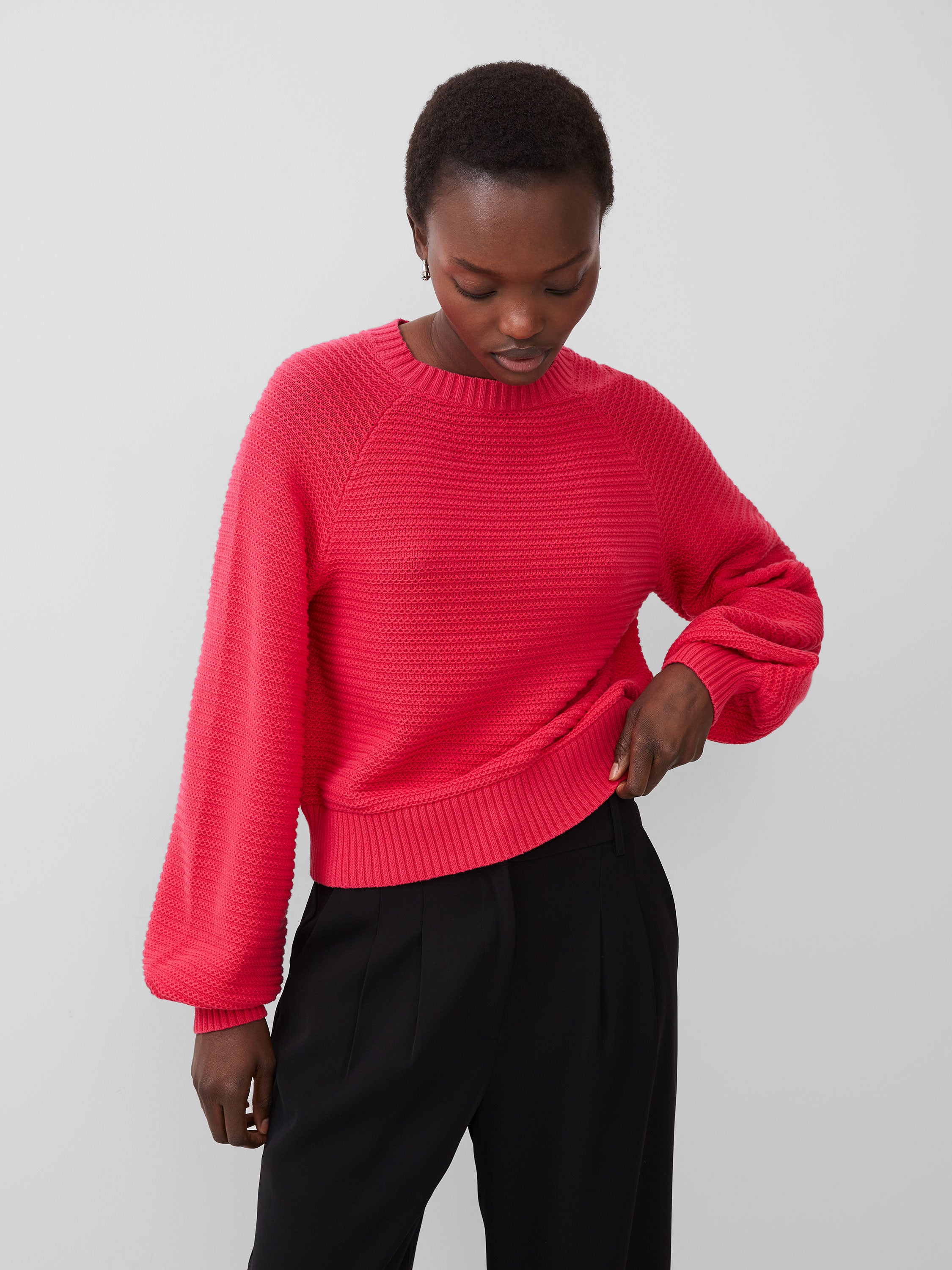 Lily Mozart Jumper Raspberry Sorbet French Connection UK