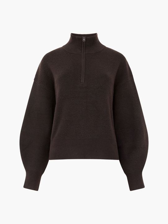 Lightweight Vhari Recycled Half Zip Jumper