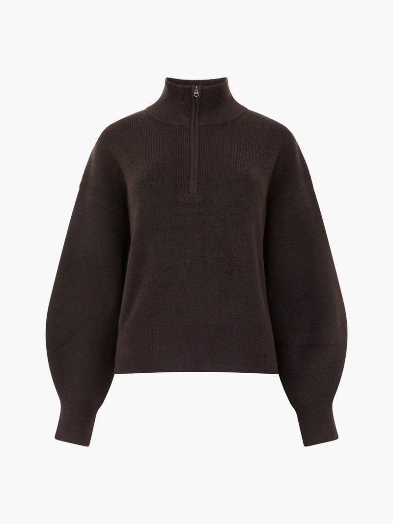 Lightweight Vhari Recycled Half Zip Jumper