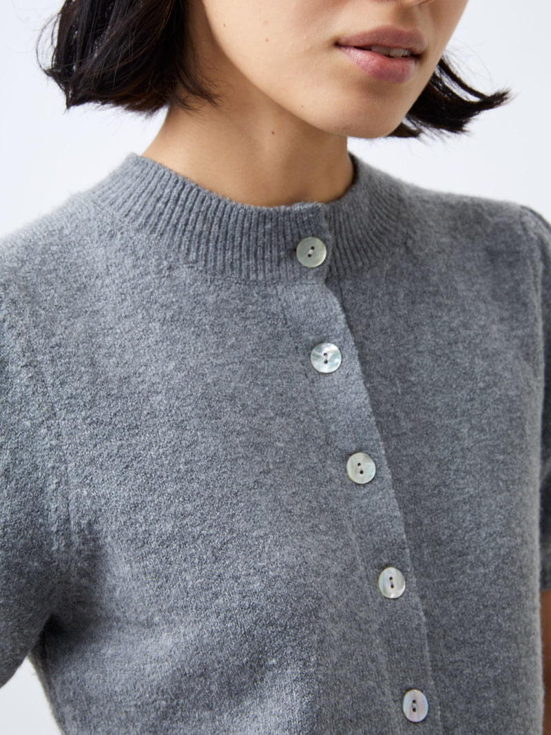 Long puff sleeve cardigan best sale