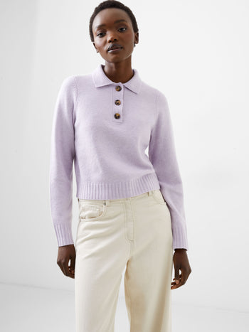 Vhari Recycled Long Sleeve Button Up Jumper