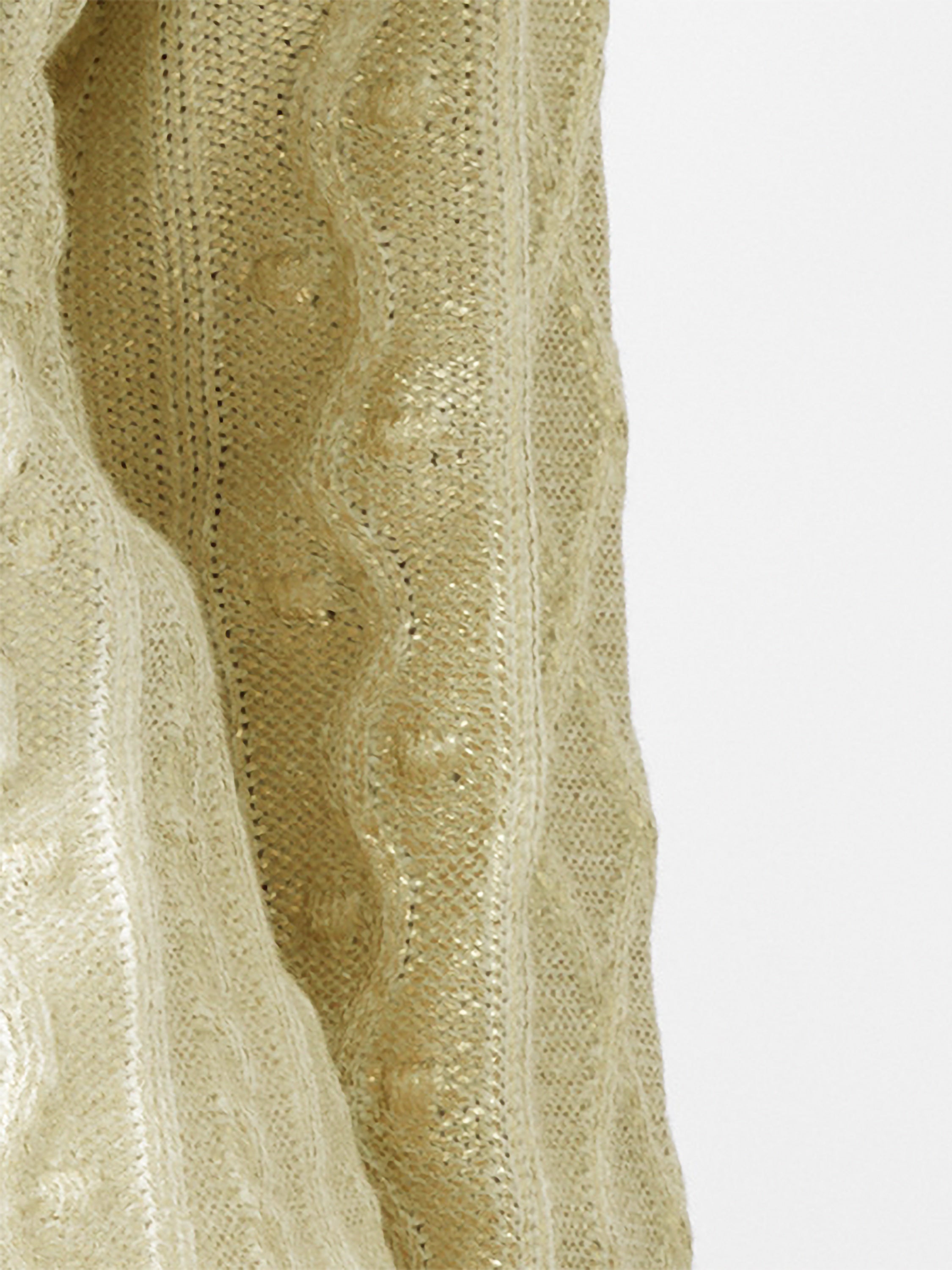 Otilia Gold Foil Cable Knit Jumper