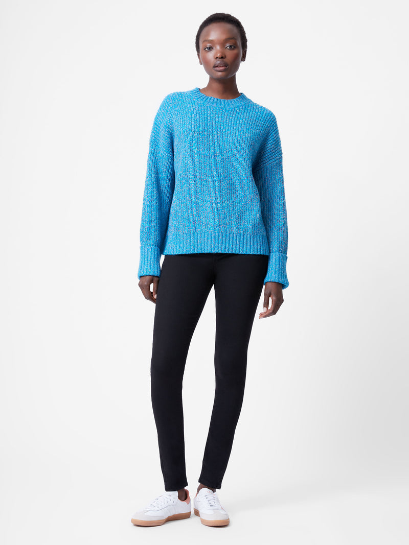 Fisherman Crew Neck Jumper Blue Jewel French Connection UK