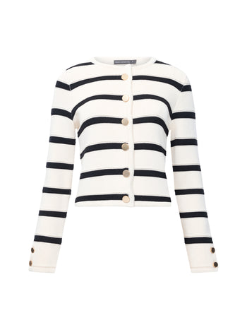 Striped Knitted Coatigan