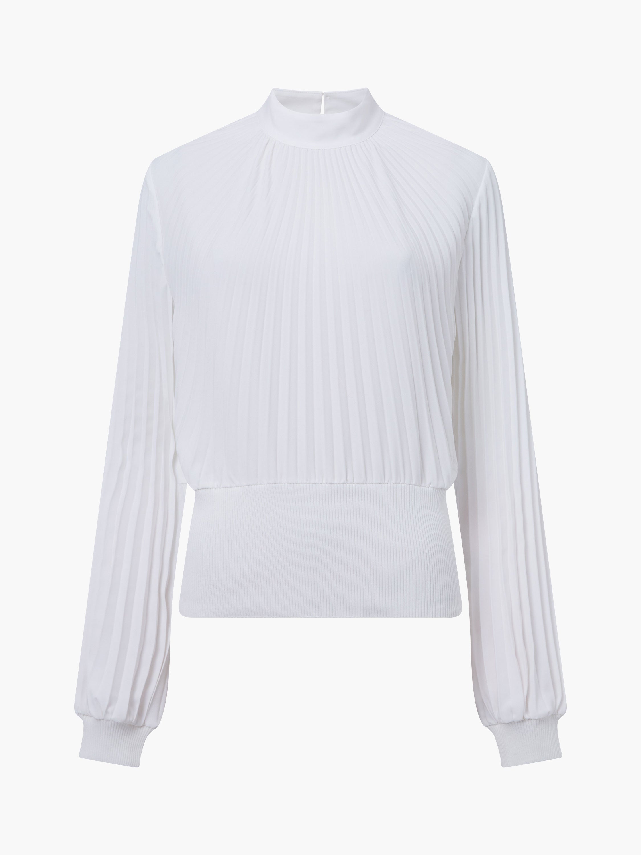 Levy Balloon Sleeve Pleated Top