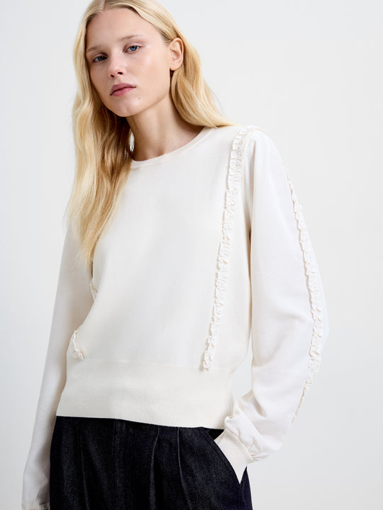Krista Mix Ruffle Sleeves Jumper