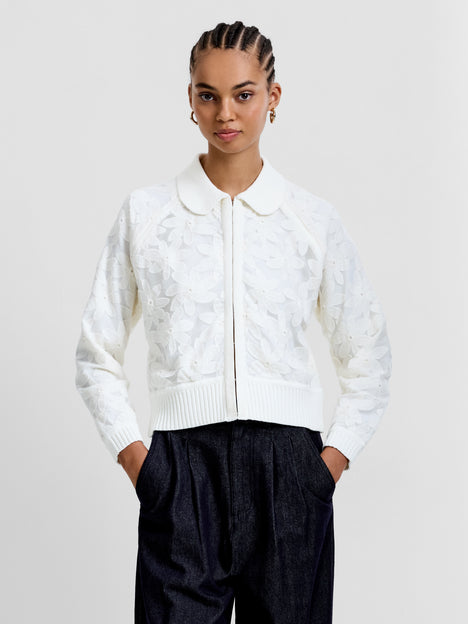 Diella Knit Applique Cardigan
