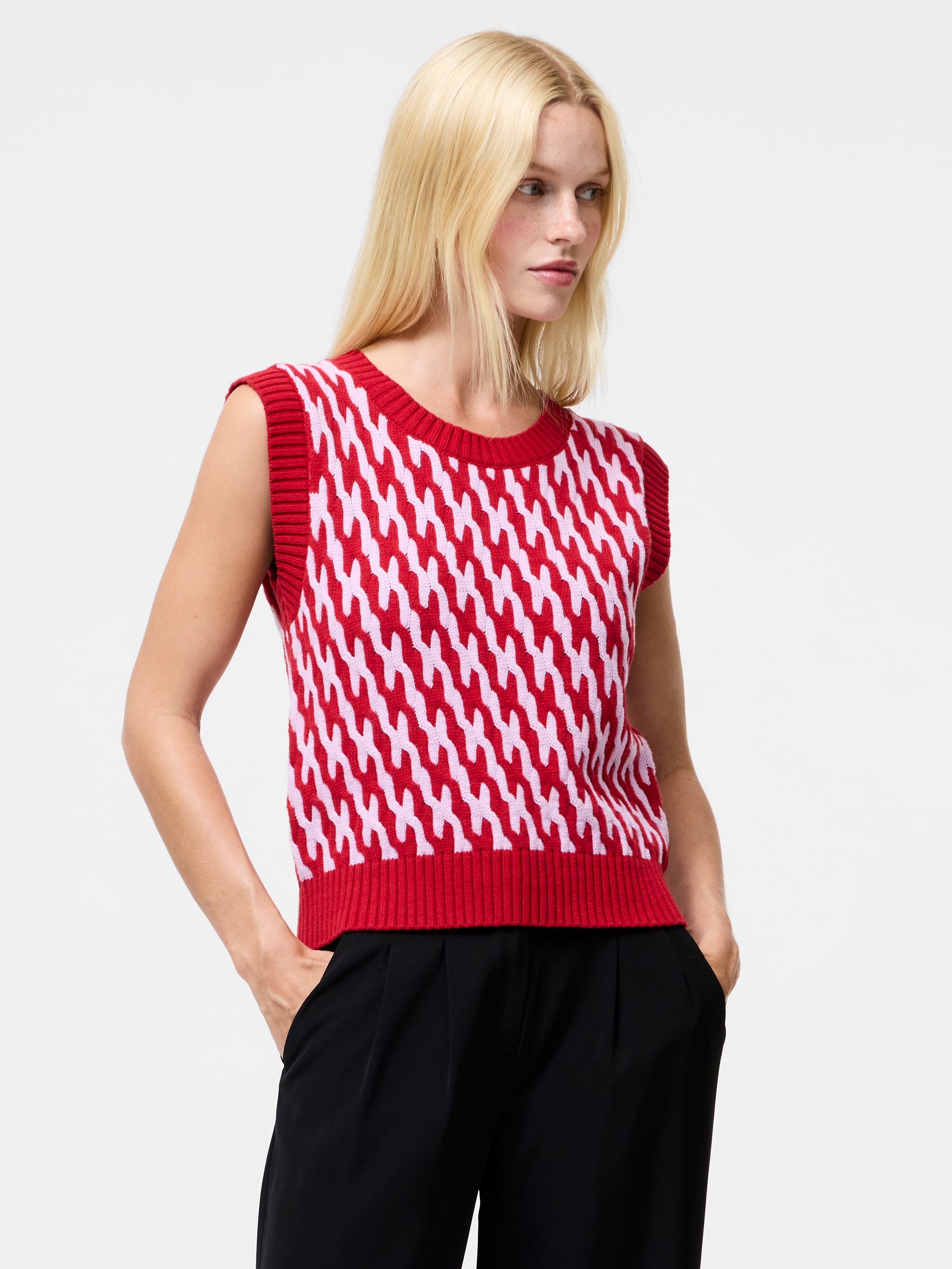 Klara Flec Abstract Striped Vest