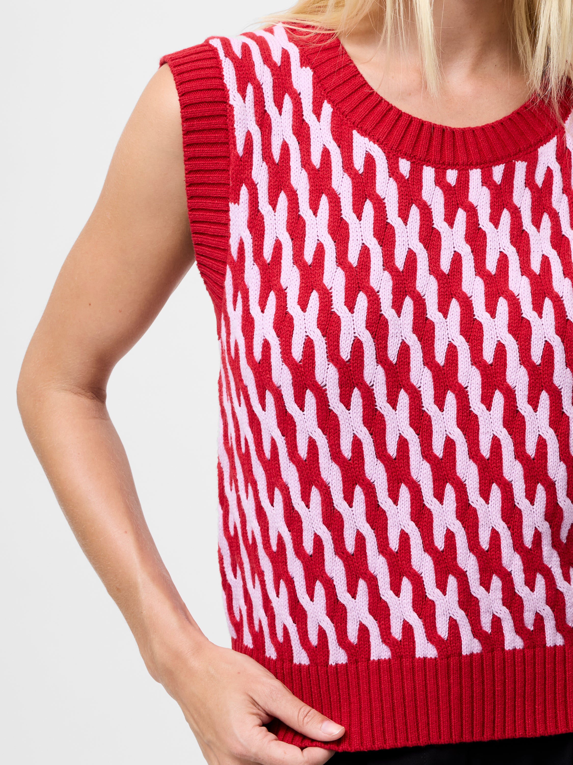 Klara Flec Abstract Striped Vest