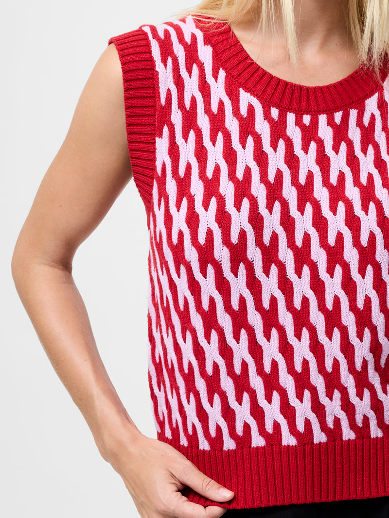 Klara Flec Abstract Striped Vest