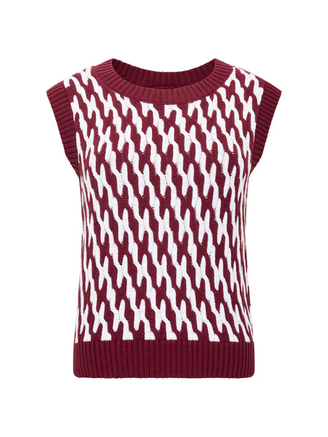 Klara Flec Abstract Striped Vest