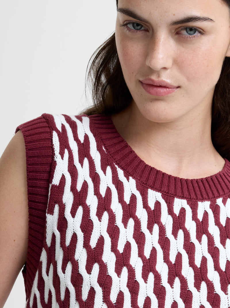 Klara Flec Abstract Striped Vest