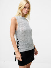 Wai Sleeveless Long Lace Up Vest