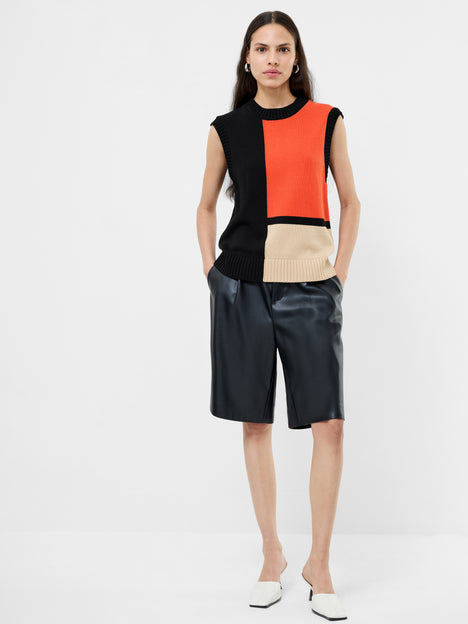 Varli Colour Blocking Knit Vest